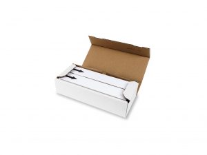 Frankierstreifen IS-5000/6000 lang mit extralanger Abrisskante und Pfeil – beschichtet 152 x 39 mm